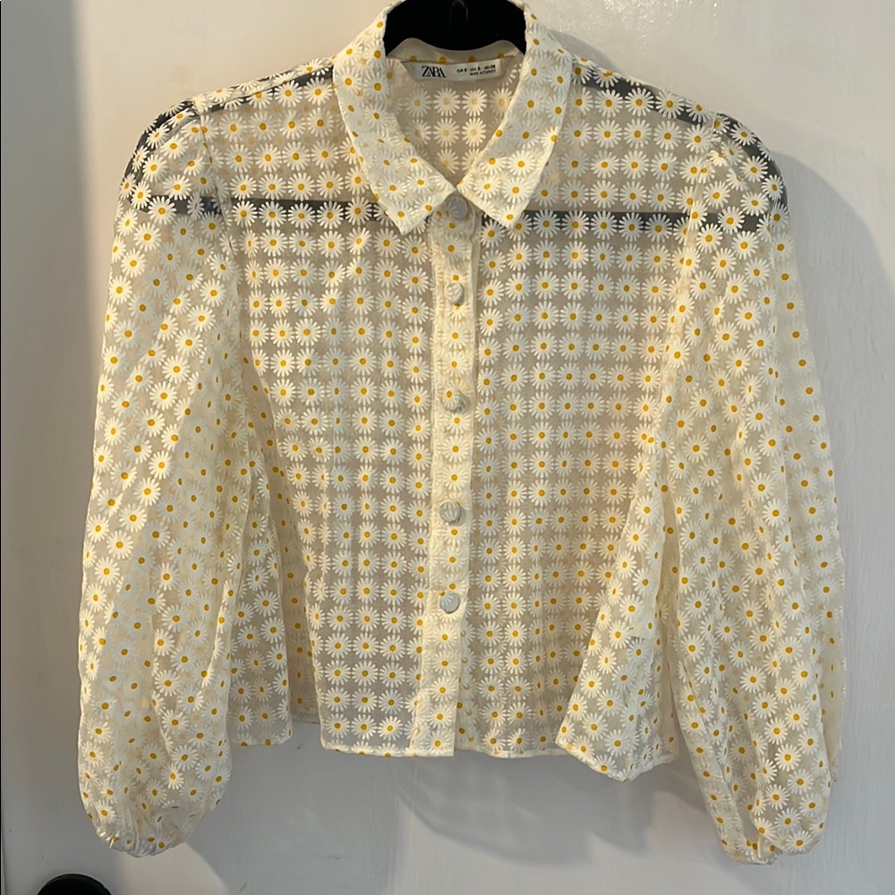 Zara Daisy Cropped Blouse